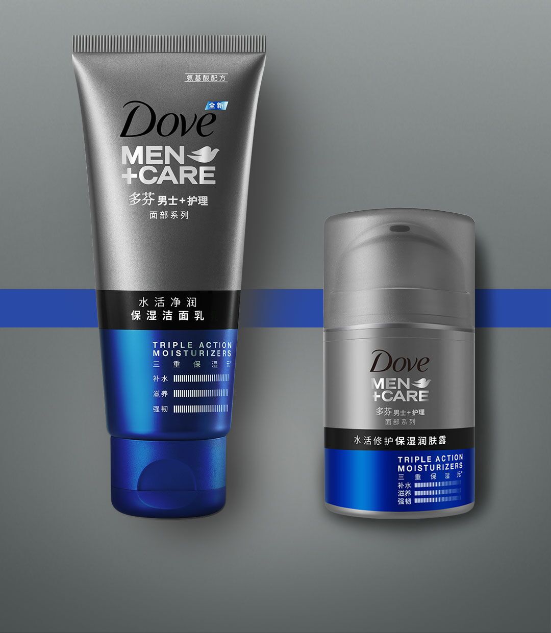 Набор Xiaomi Dove Men's Water Moisturizing Set Cleanser And Body Lotion