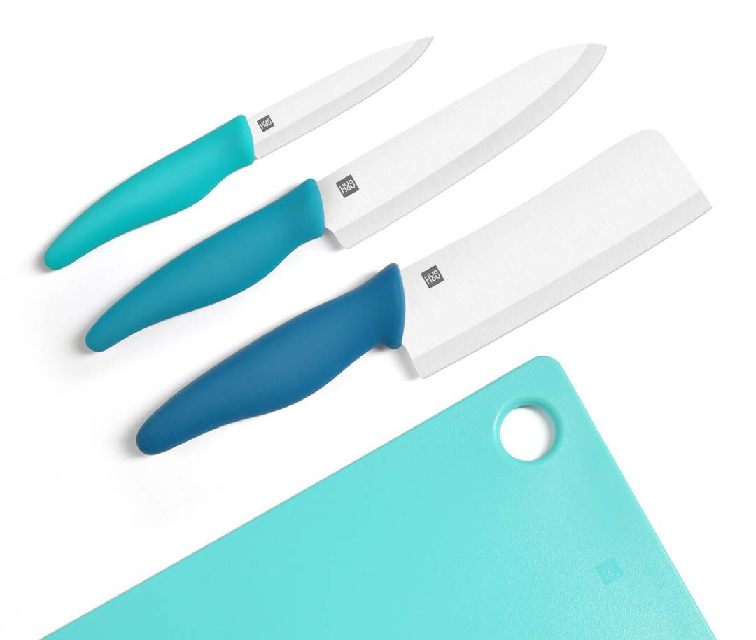 Набор керамических ножей Xiaomi Huohou Ceramic Knife Chopping Block Kit