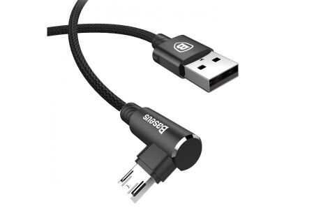 Кабель Baseus MVP Elbow Type Cable USB For Micro 1.5A 2m (Black/Черный) : отзывы и обзоры - 4