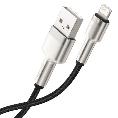 Кабель USB BASEUS Cafule, USB - Lightning, 2.4А, 1 м, черный - 6