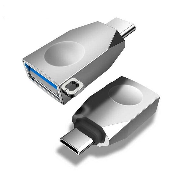 OTG адаптер HOCO UA9 Type-C на USB (серый) - 5