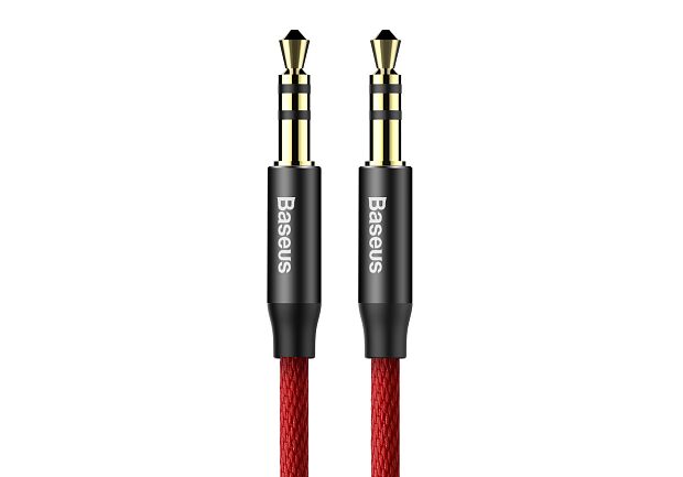 Аудио кабели Baseus Yiven Audio Cable 3.5 Male Audio M30 1M (Red-Black/Красный-Черный) - 1