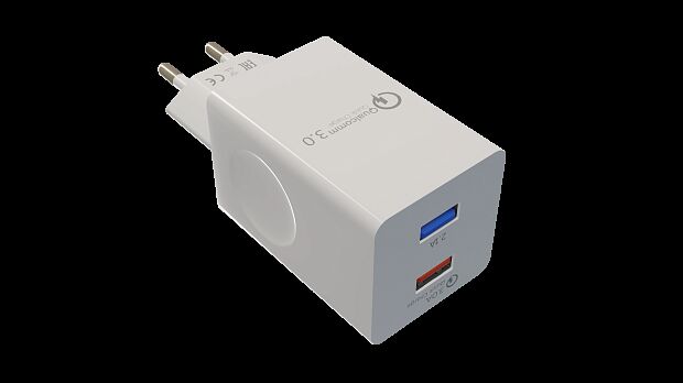СЗУ  Smart 2USB 3.0A QC3.0 быстрая зарядка More choice NC55QC белый - 1