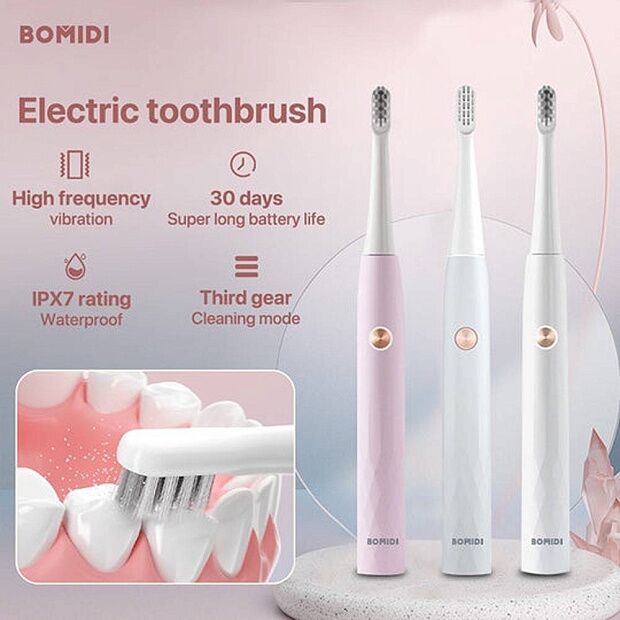 Электрическая зубная щетка Bomidi T501 (Grey) - 5