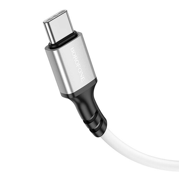 USB-C кабель BOROFONE BX83 Famous Type-C, 60W, 1м, силикон (белый) - 2