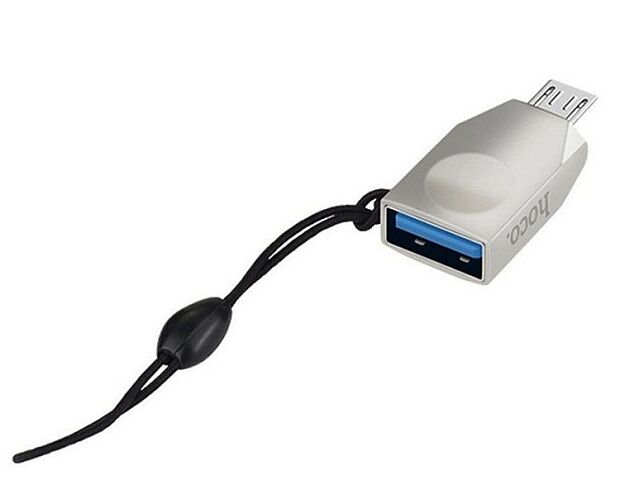 OTG адаптер HOCO UA9 Type-C на USB (серый) - 1