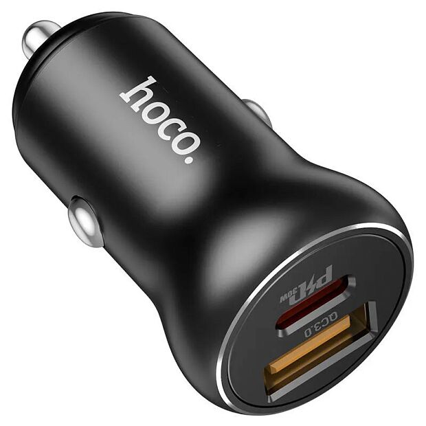 Автомобильное зарядное устройство Hoco NZ5 Smooth road PD30WQC3.0 черный - 1