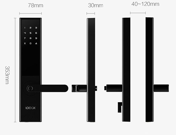 Умный дверной замок Xiaomi Intelligent Fingerprint Door Lock Classic DSL-C07-B (Black) - 4