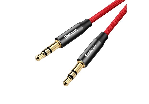Аудио кабели Baseus Yiven Audio Cable 3.5 Male Audio M30 1M (Red-Black/Красный-Черный) - 5