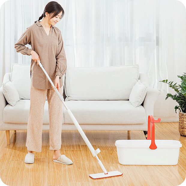 Швабра Iclean Appropriate Cleansing From The Squeeze Wash MOP YC-02 (White/Белый) - 4