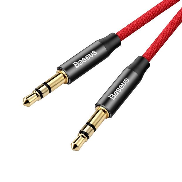 Аудио кабели Baseus Yiven Audio Cable 3.5 Male Audio M30 1M (Red-Black/Красный-Черный) - 2