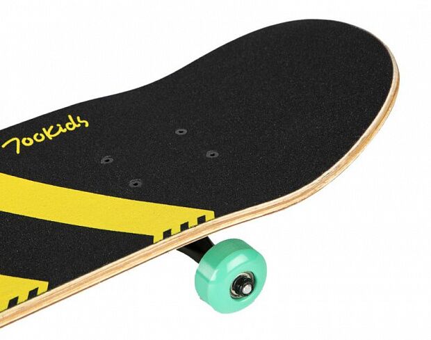 Скейтборд 700kids Skating Skateboard With 700 Kids Logo (Yellow-Green/Желтый-Зеленый) - 4