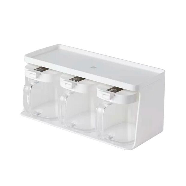 Набор контейнеров для сыпучих продуктов + подставка HuoHou HU0165 (White) - 1