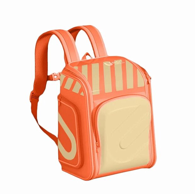 Рюкзак школьный UBOT Full-open Suspension Spine Protection Schoolbag 18L (бежевый/оранжевый) 