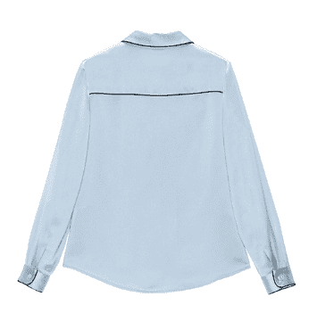 Блузка с длинным рукавом Xiaomi First-Time Acetic Acid Fashion Simple Shirt (Blue/Голубой) - 2