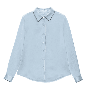 Блузка с длинным рукавом Xiaomi First-Time Acetic Acid Fashion Simple Shirt (Blue/Голубой) - 1