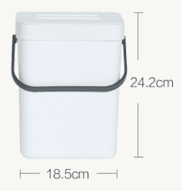 Xiaomi Nakko Wall-Mounted Kitchen Trash Can Size (White) - 2