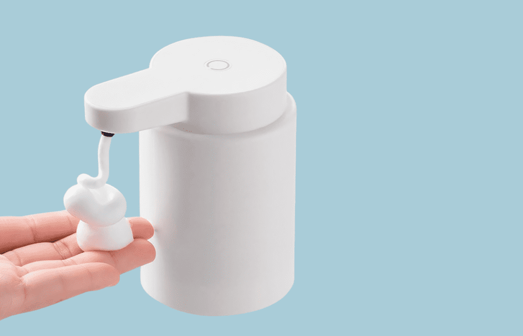 Процесс подачи воды через дозатор мыла Xiaomi Jordan & Judy Smart Liquid Soap Dispenser
